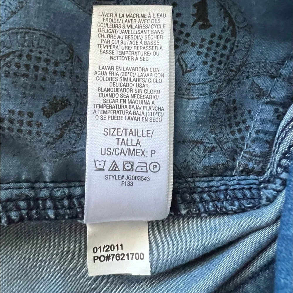 Juicy Couture Cargo Pants Blue Lyocell Cotton Blend Low Rise Roll Tab Hem Size M